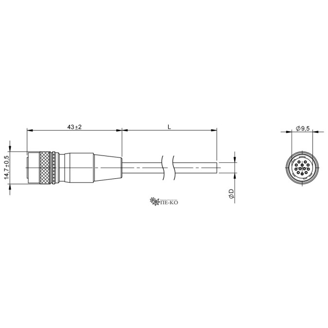 Кабель для датчиків Balluff BCC0KL7 (BCC Z032-0000-10-148-VS0CT4-100)