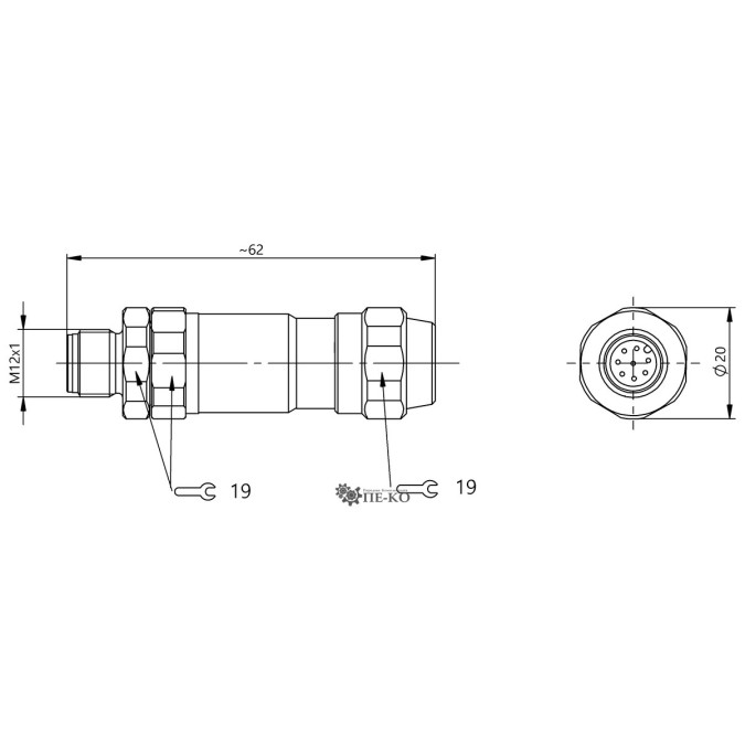 Роз'єм для датчиків Balluff BCC0KRT (BCC S478-0000-2A-000-E1X850-000)