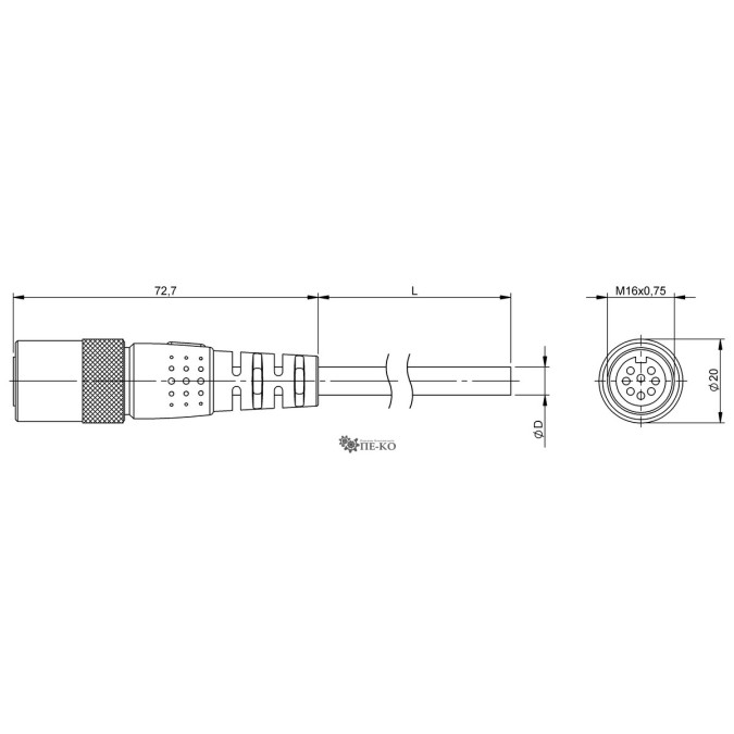 Кабель для датчиків Balluff BCC0L21 (BCC S518-0000-1Y-133-PS0825-050)
