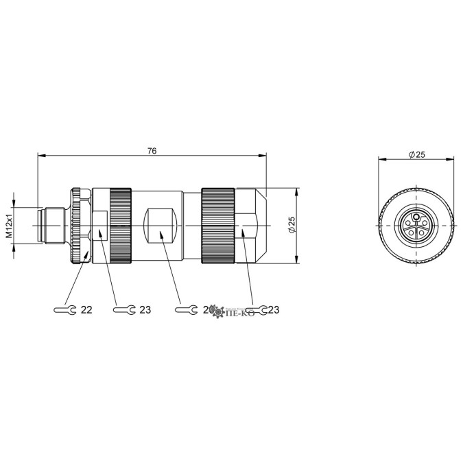 Роз'єм для датчиків Balluff BCC0LCR (BCC M435-0000-2L-000-61X5B5-000)