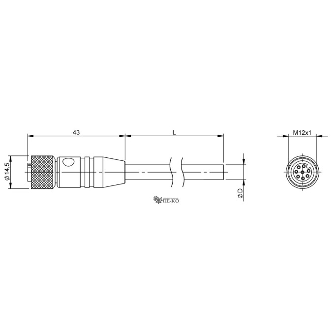 Кабель для датчиків Balluff BCC0LPW (BCC M418-0000-1A-133-PS0825-100)