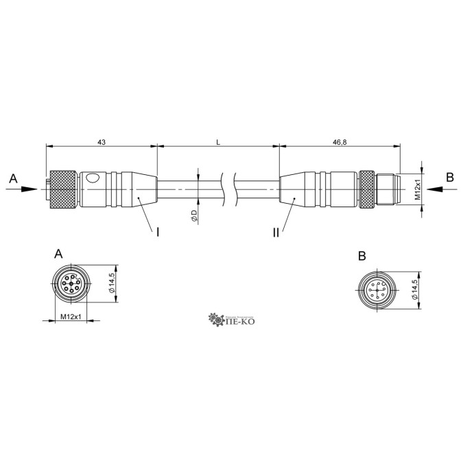 Кабель для датчиків Balluff BCC0LRC (BCC M418-M418-3A-349-PS0825-010)