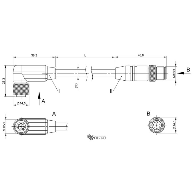 Кабель для датчиків Balluff BCC0LRJ (BCC M428-M418-3A-349-PS0825-050)