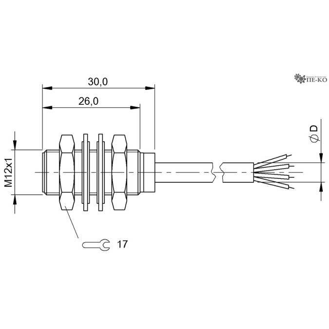 Індуктивний датчик Balluff BAW M12ME-UAD50B-BP01 (BAW0011)