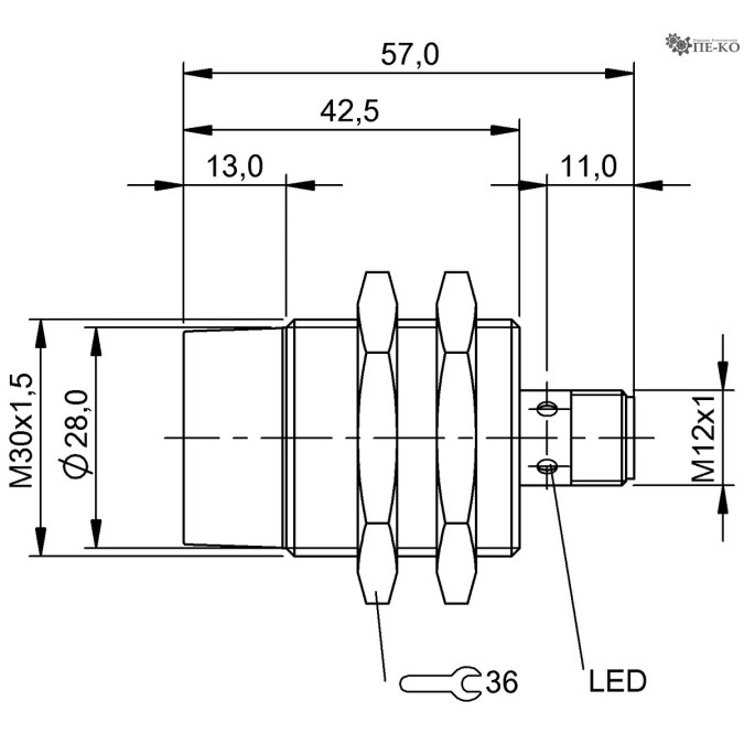 Індуктивний датчик Balluff BAW M30ME-UAC15F-S04G (BAW002Y)