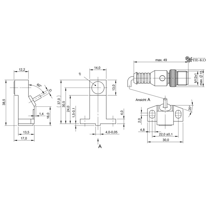 Індуктивний датчик Balluff BAW Z05AC-BLD50B-BP00,75-GS04 (BAW003W)