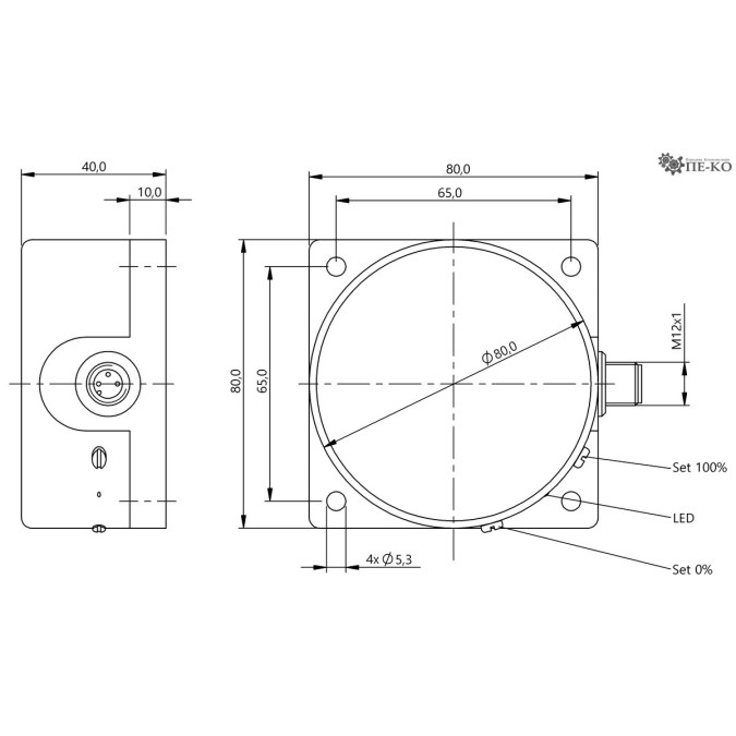 Індуктивний датчик Balluff BAW Q80KA-UAC50F-S4-504 (BAW005J)