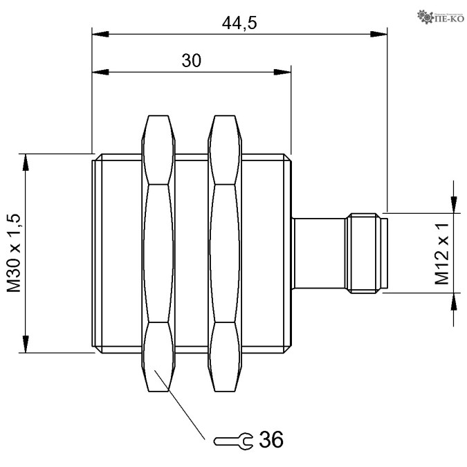 Індуктивний датчик Balluff BAW M30EE-ICD10B-S04G-L01 (BAW005Y)