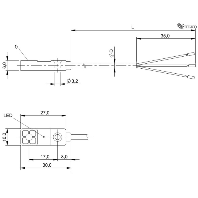 Індуктивний датчик Balluff BAW R03KC-UAA40B-BP03-505 (BAW005Z)