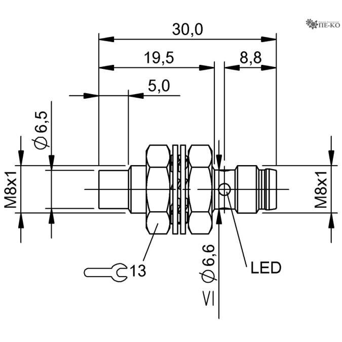 Індуктивний датчик Balluff BES M08EB-NOC40F-S49G (BES000J)