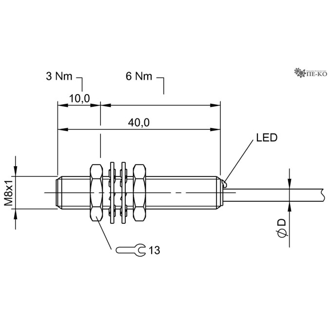 Індуктивний датчик Balluff BES M08MG-USC20B-BP03 (BES001P)