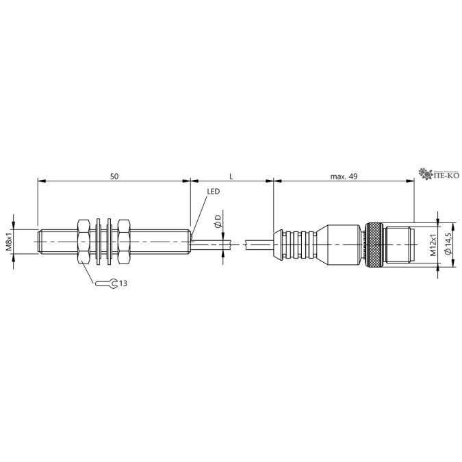 Індуктивний датчик Balluff BES M08MI-PSC20B-BP00,2-GS04 (BES003E)