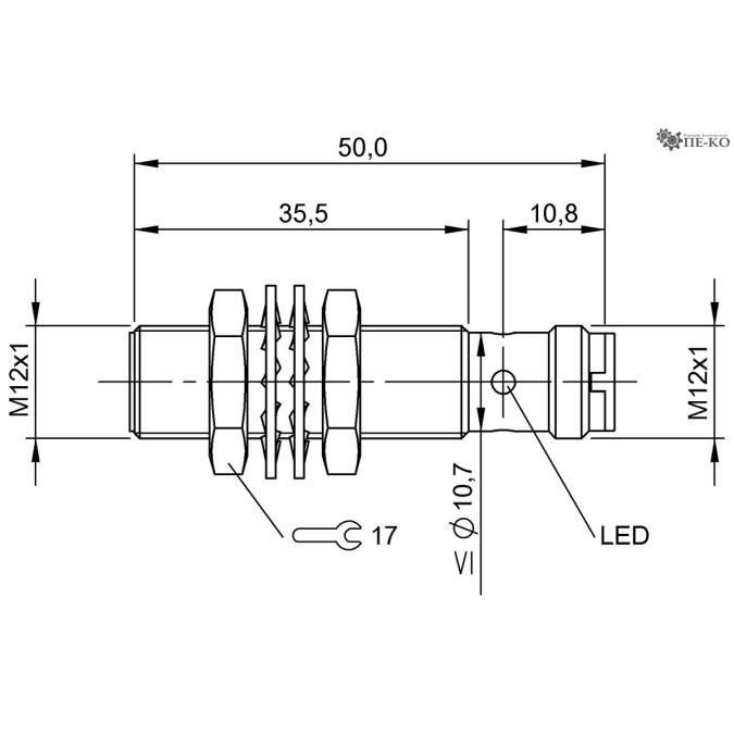 Індуктивний датчик Balluff BES M12MF-GSC30B-S04G (BES003Z)