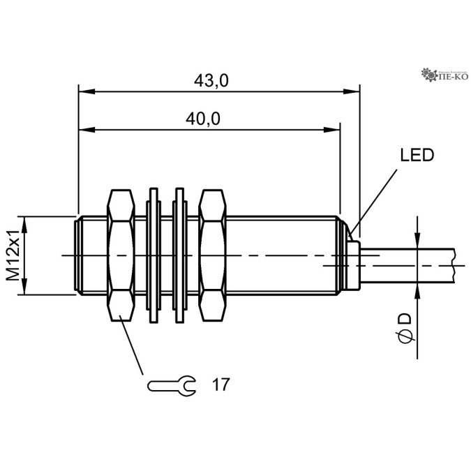 Індуктивний датчик Balluff BES M12MG-GSC30B-BP03 (BES0043)