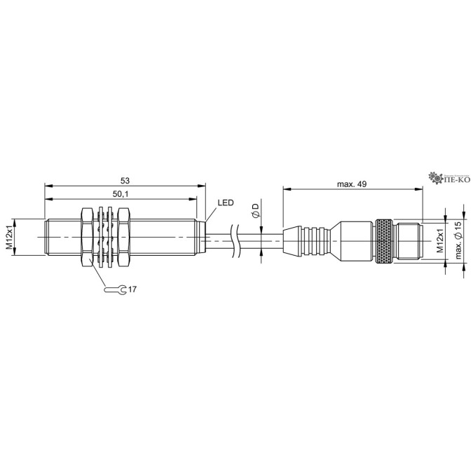 Індуктивний датчик Balluff BES M12MI-PSC20B-BP00,8-GS04 (BES005P)