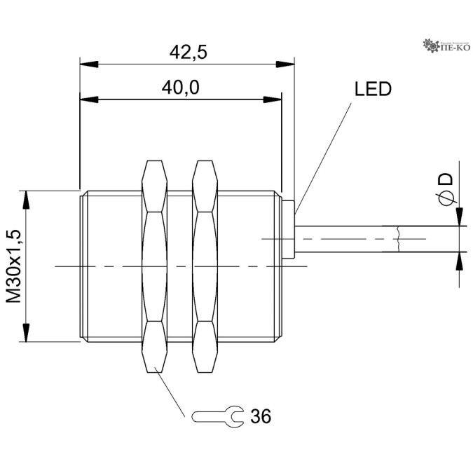 Індуктивний датчик Balluff BES M30MF-GSC15B-BV02 (BES008R)