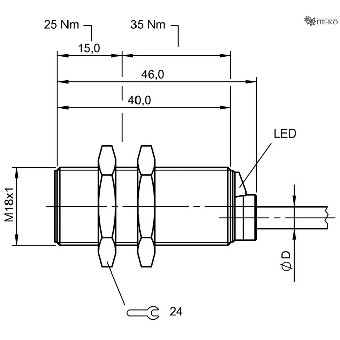 Індуктивний датчик Balluff BES M18MG-GSC70B-BV02 (BES00FA)