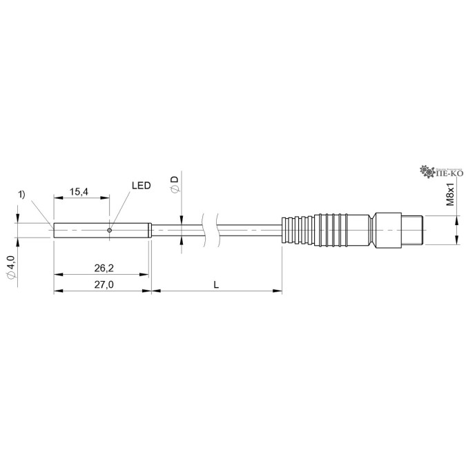 Індуктивний датчик Balluff BES 516-3007-E4-C-S49-00,3 (BES00J3)