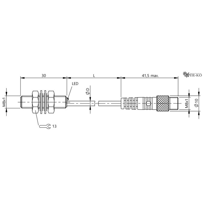 Індуктивний датчик Balluff BES 516-324-G-E4-C-S49-00,5 (BES00P5)