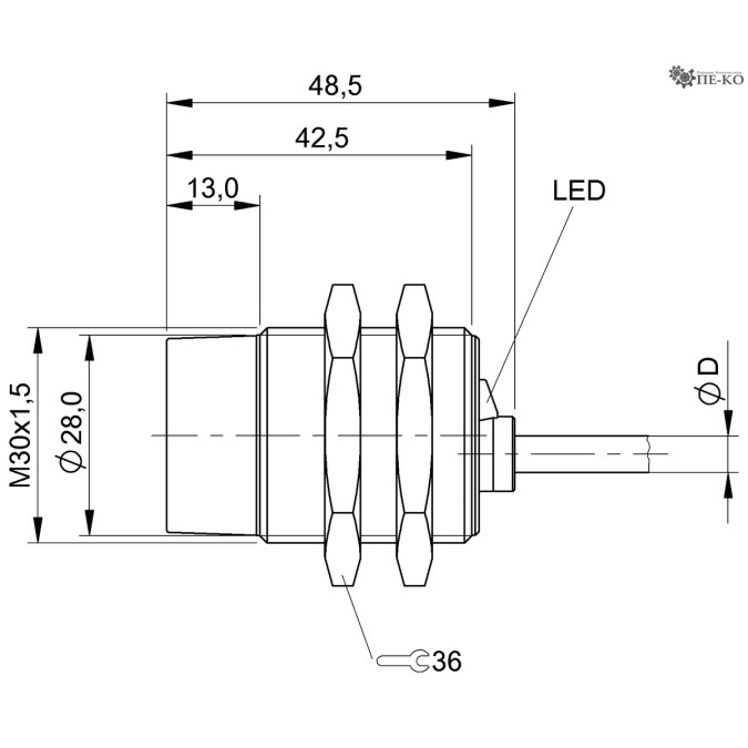 Індуктивний датчик Balluff BES 516-362-E4-Y-03 (BES00WW)