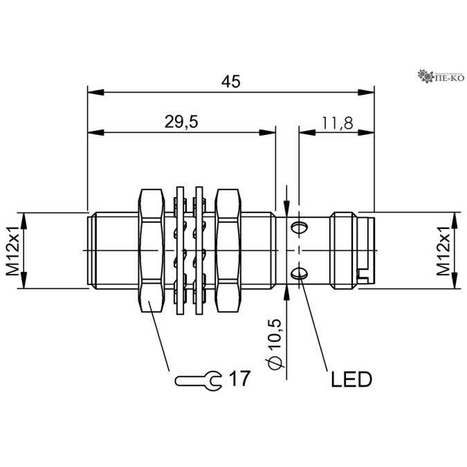 Індуктивний датчик Balluff BES 516-370-E5-C-S4 (BES00YT)
