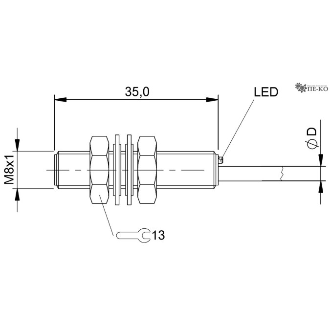 Індуктивний датчик Balluff BES 516-377-E3-C-PU-05 (BES010M)