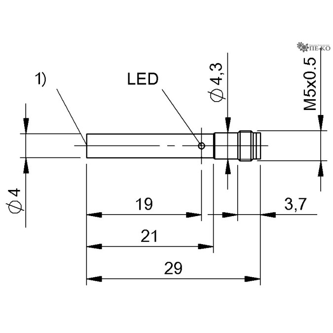 Індуктивний датчик Balluff BES G04EC-PSC08B-S26G (BES0122)