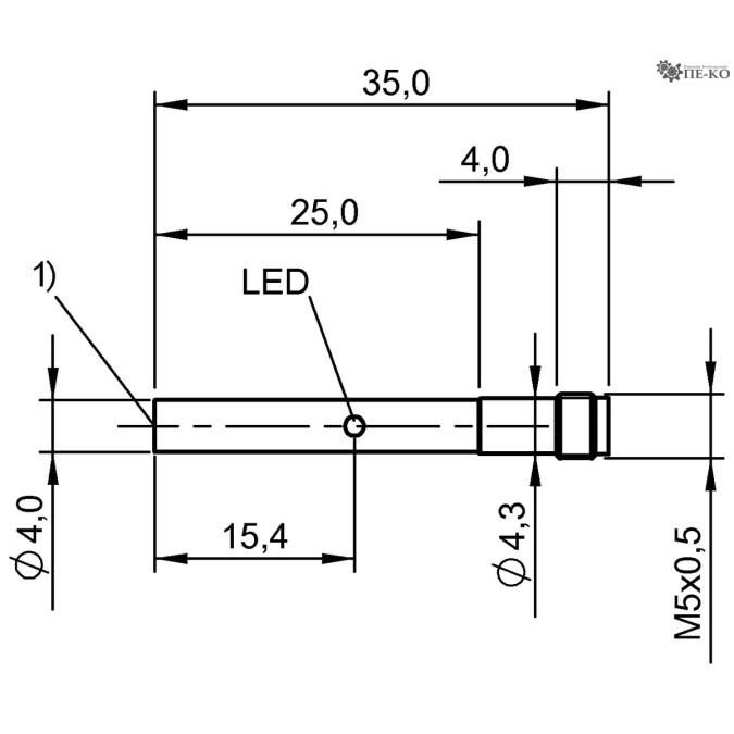 Індуктивний датчик Balluff BES G04ED-PSC15B-S26G (BES012F)