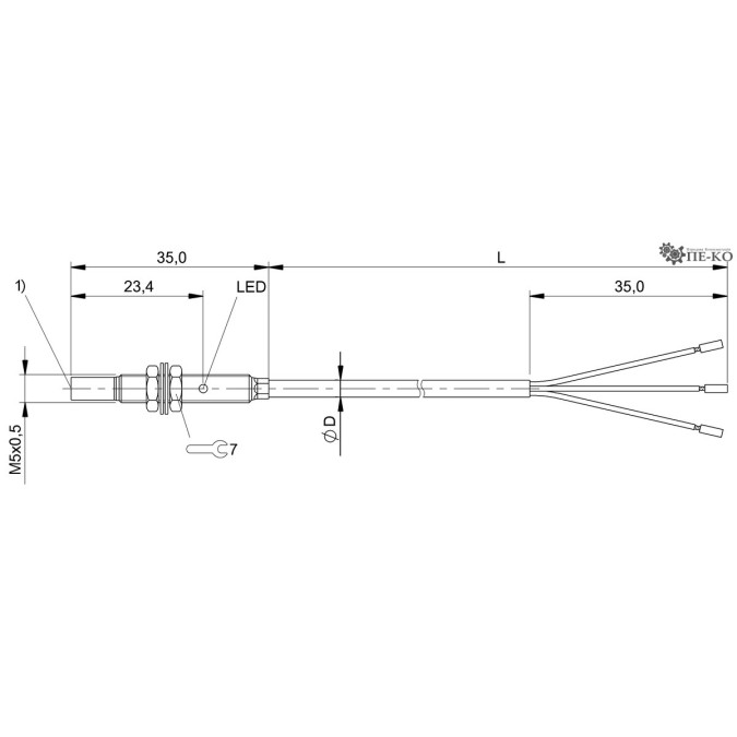 Індуктивний датчик Balluff BES M05ED-PSC50F-EP05 (BES013F)