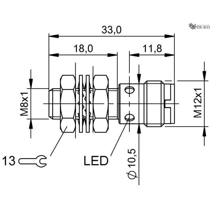 Індуктивний датчик Balluff BES M08EC-PSC15B-S04G (BES013M)