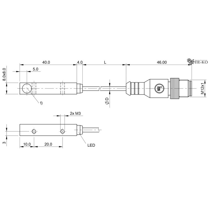 Індуктивний датчик Balluff BES 516-300-S166-00,3-S4 (BES017N)