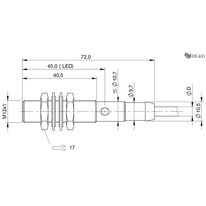 Індуктивний датчик Balluff BES 516-325-AO-C-PU-05 (BES01AY)