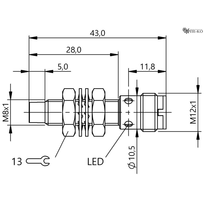 Індуктивний датчик Balluff BES M08ED-NSC25F-S04G (BES01P2)