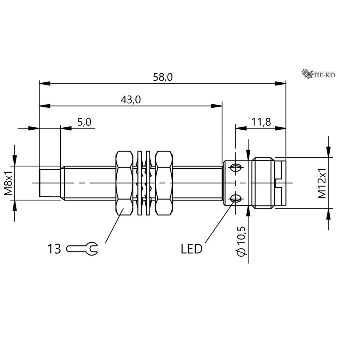 Індуктивний датчик Balluff BES M08EG-POC25F-S04G (BES01P6)