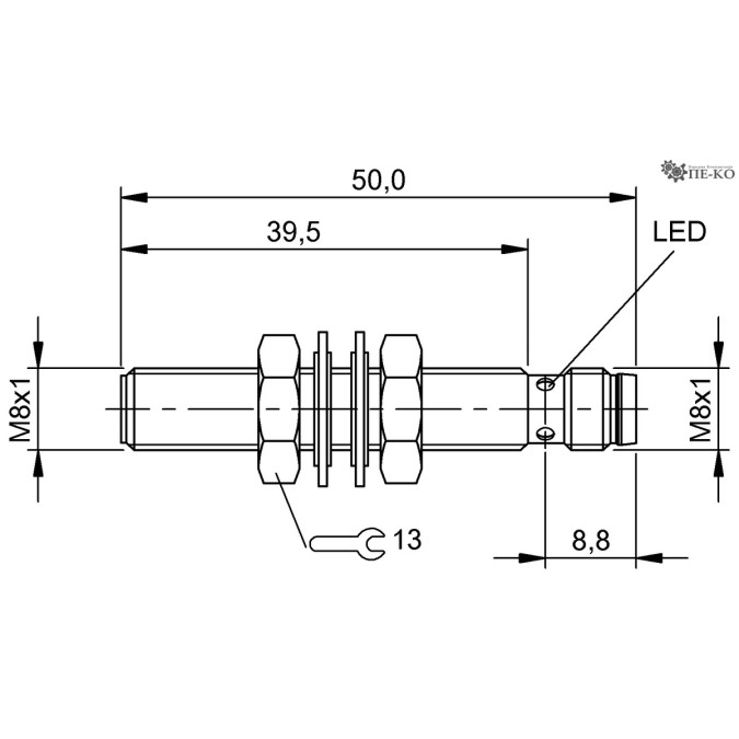 Індуктивний датчик Balluff BES M08EG-PSC15B-S49G (BES01P7)