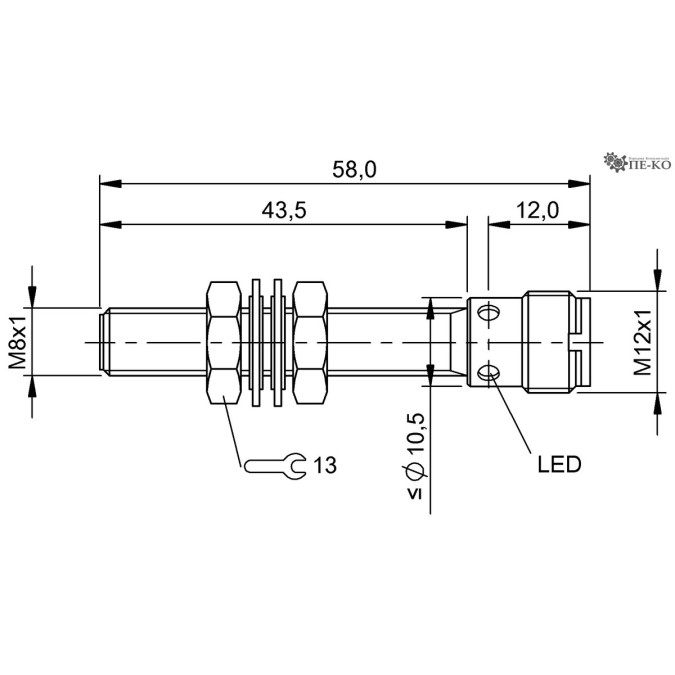 Індуктивний датчик Balluff BES M08EH-NSC15B-S04G (BES01PC)