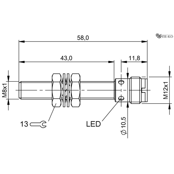 Індуктивний датчик Balluff BES M08EH-PSC15B-S04G (BES01PF)