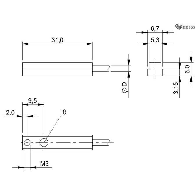 Індуктивний датчик Balluff BES P01KC-PSC10B-EV03 (BES01R5)