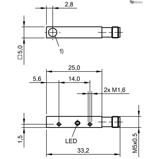 Індуктивний датчик Balluff BES Q05AC-PSC15B-S26G (BES01RP)