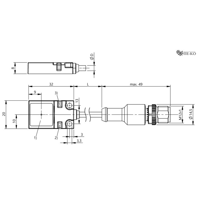 Індуктивний датчик Balluff BES R01ZC-PAC70B-BP00.5-GS04 (BES01W3)