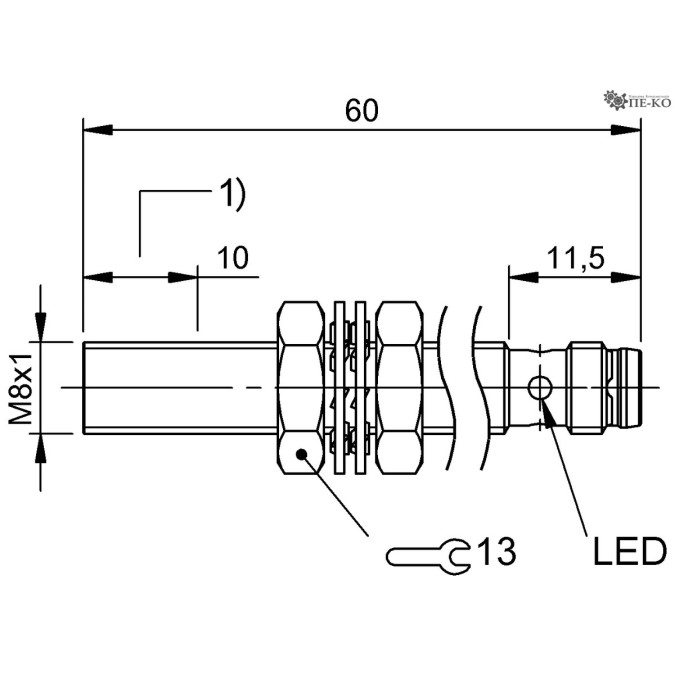 Індуктивний датчик Balluff BES M08MI-PSC40B-S49G (BES01ZW)