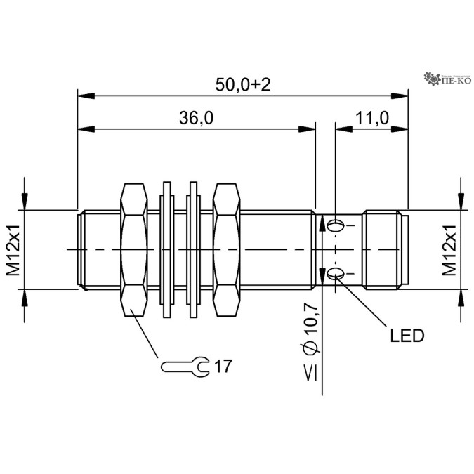 Індуктивний датчик Balluff BES M12MF1-PSC30A-S04G-W01 (BES02K0)