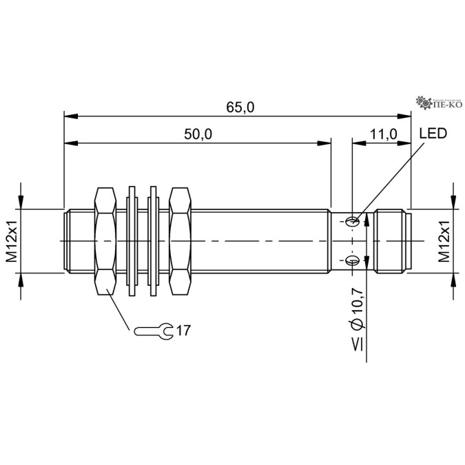 Індуктивний датчик Balluff BES M12ML-PSC30A-S04G-W01 (BES02K4)