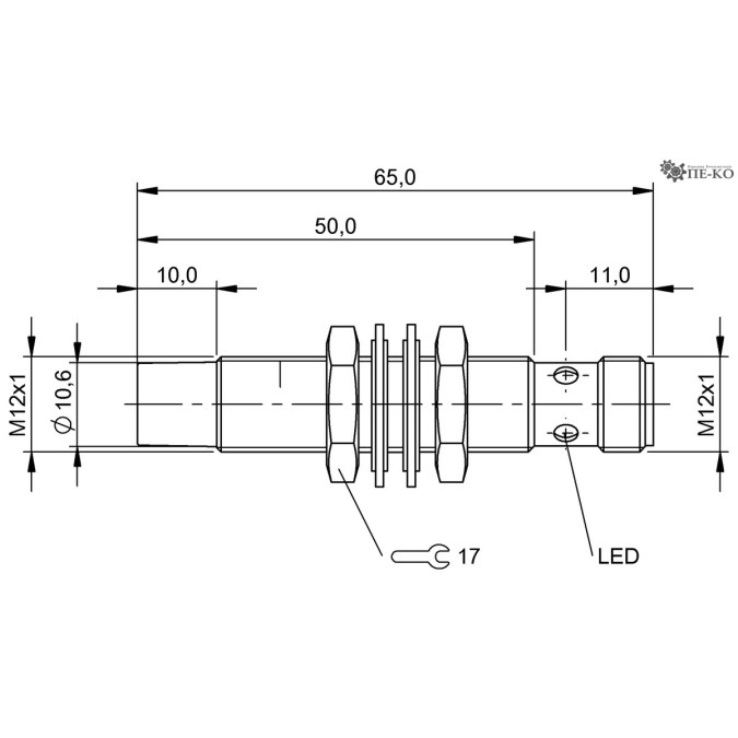 Індуктивний датчик Balluff BES M12ML-PSC80E-S04G-W (BES02K5)