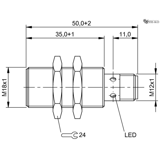 Індуктивний датчик Balluff BES M18MF1-PSC50A-S04G-W01 (BES02KA)