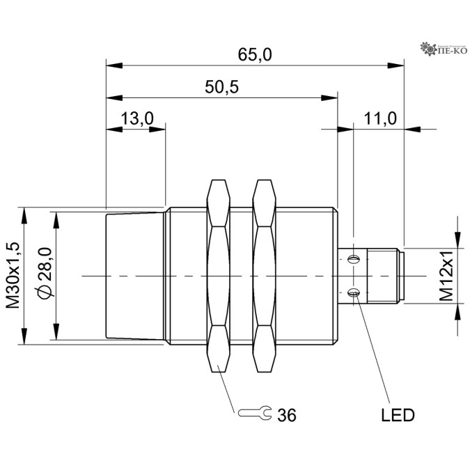 Індуктивний датчик Balluff BES M30ML-PSC20E-S04G-W (BES02KP)