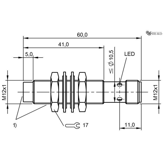 Індуктивний датчик Balluff BES M12EF1-NSC10F-S04G-S (BES02WC)