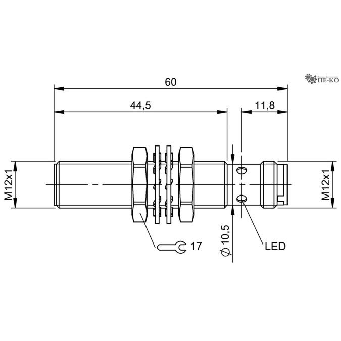 Індуктивний датчик Balluff BES M12MG1-NSC60B-S04G (BES02WW)