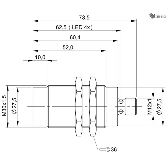 Індуктивний датчик Balluff BES M30MG1-PSC40F-S04G (BES02YJ)