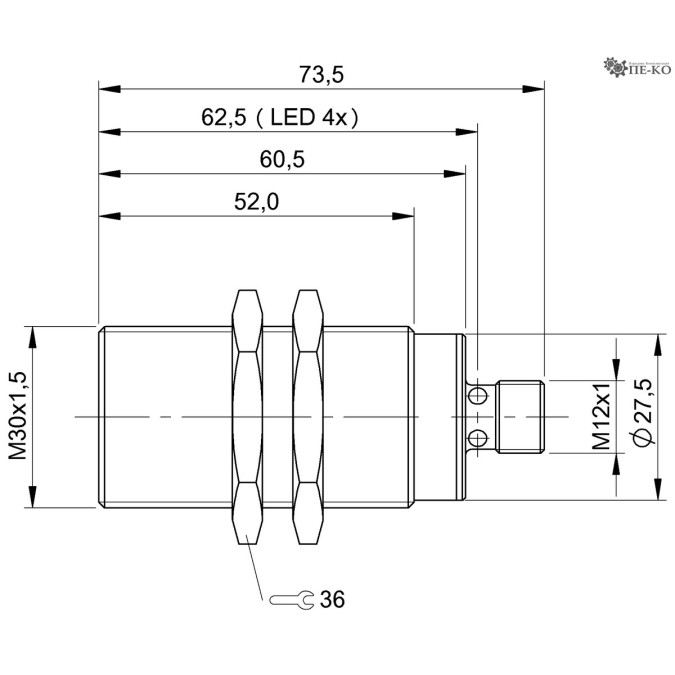 Індуктивний датчик Balluff BES M30MI1-PSC22B-S04G (BES02YM)